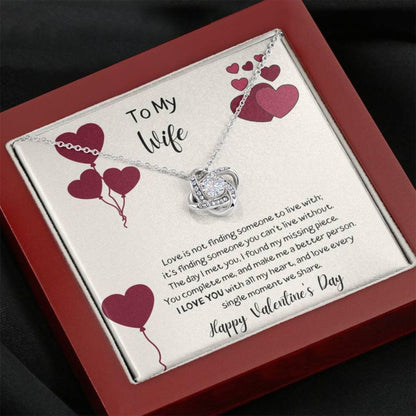 To My Wife Œi Love You”, Valentines Necklace For Her - 925 Sterling Silver Pendant