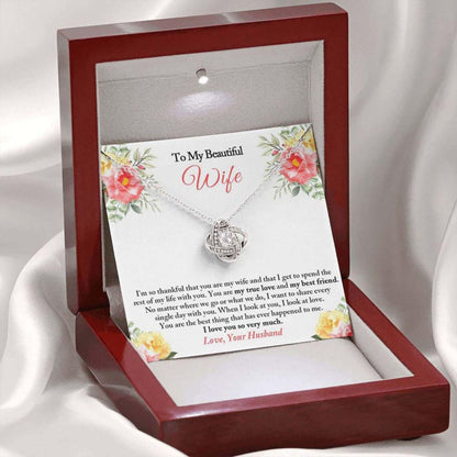 To My Wife Necklace Gift For Anniversary Valentines Day For Her - 925 Sterling Silver Pendant