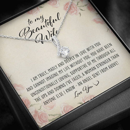Wife Necklace, To My Wife Necklace From Husband “ Alluring Beauty Necklace