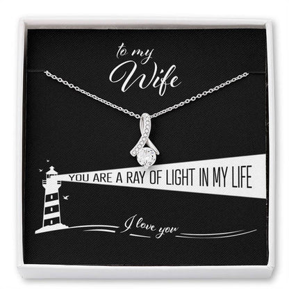 Wife Necklace, To My Wife - You Are A Ray Of Light In My Life
