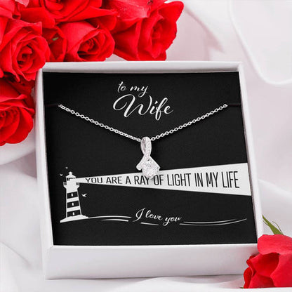 Wife Necklace, To My Wife “ You Are A Ray Of Light In My Life