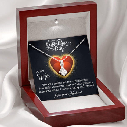 Wife Necklace, Valentines Day Necklace For My Wife, Happy Valentines Day To Wife From Husband