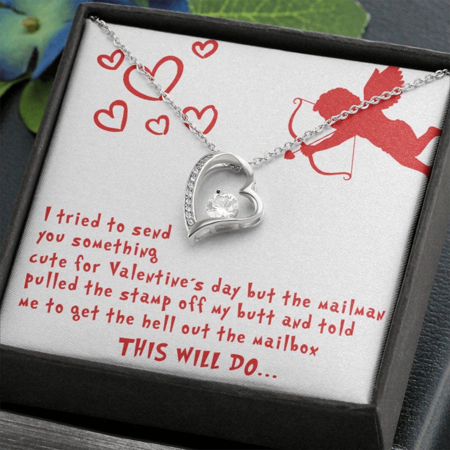 Wife Necklace, Valentines Day Necklace Gift For Wife From Husband, Valentines Necklace For Her, Cupid Necklace