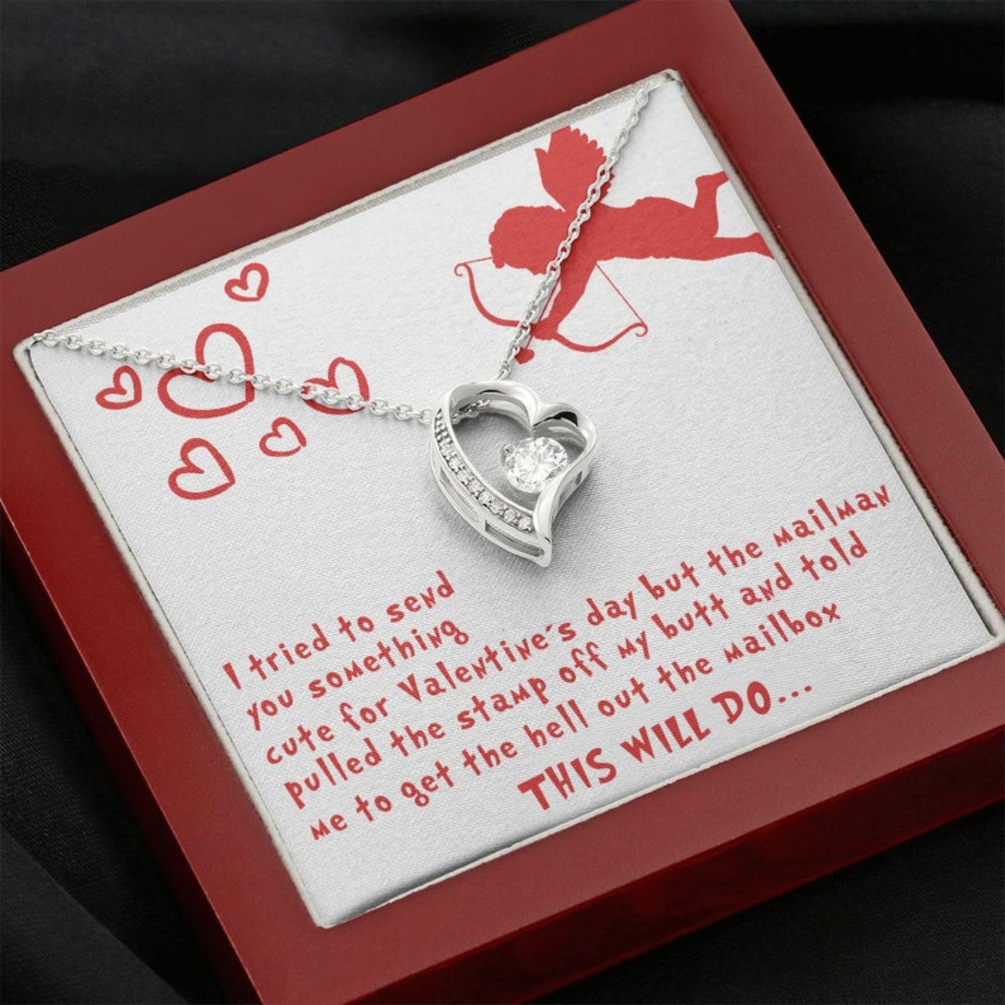 Wife Necklace, Valentines Day Necklace Gift For Wife From Husband, Valentines Necklace For Her, Cupid Necklace