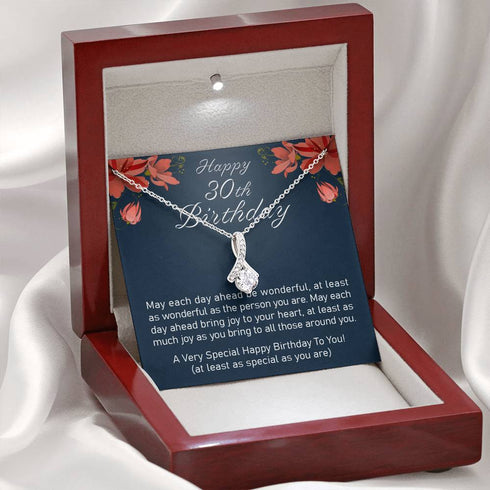 Wife Necklace, Very Special Happy 30Th Birthday, Gift For Wife Alluring Beauty Necklace