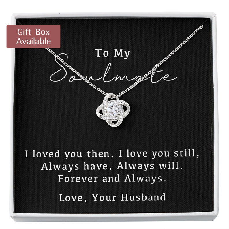 Wife Necklace, Wife Gift, Wife Birthday Necklace Gift, Wife Anniversary Necklace Gift, Soulmate Gift Necklace, To My Soulmate Necklace