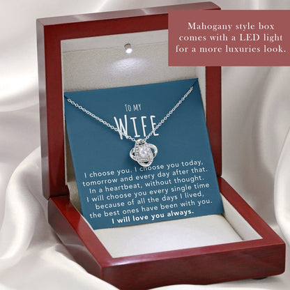 Wife Necklace, Wife Gift, Wife Necklace Gift From Husband, Wife Gift From Husband, Wife Anniversary Birthday Necklace Gift