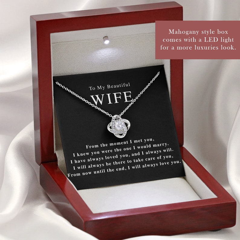 Wife Necklace, Wife Gifts, Wife Anniversary Necklace Gift, Wife Necklace Gift From Husband, Gift For Wife