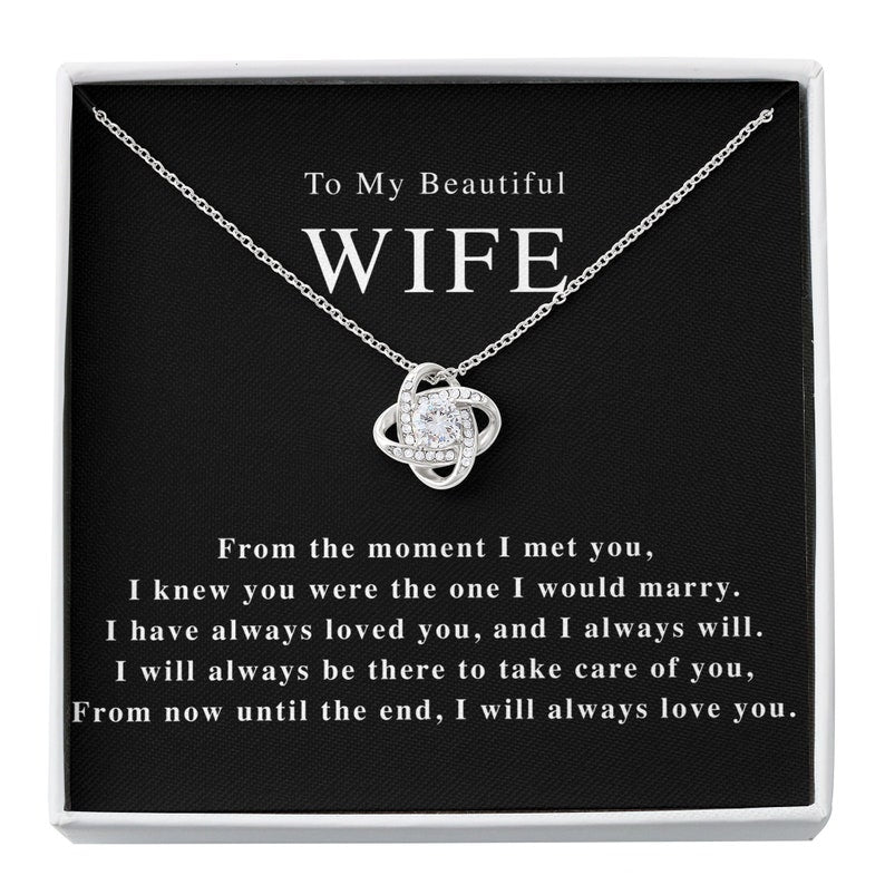 Wife Necklace, Wife Gifts, Wife Anniversary Necklace Gift, Wife Necklace Gift From Husband, Gift For Wife