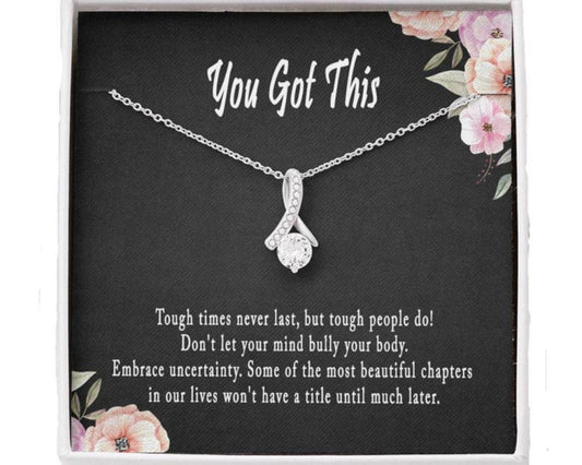 You Got This Necklace, Breast Cancer Gifts, Encouragement, Cheer Up, Divorce Necklace Rakva