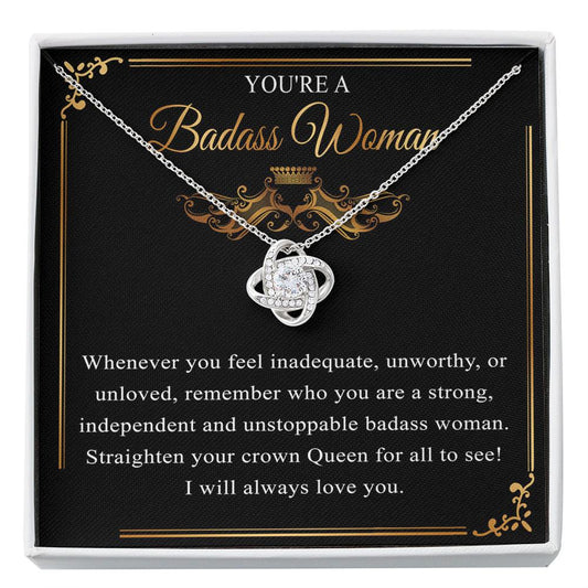 You're A Badass Woman Necklace Gift For Soulmate Girlfriend Future Wife Custom Necklace