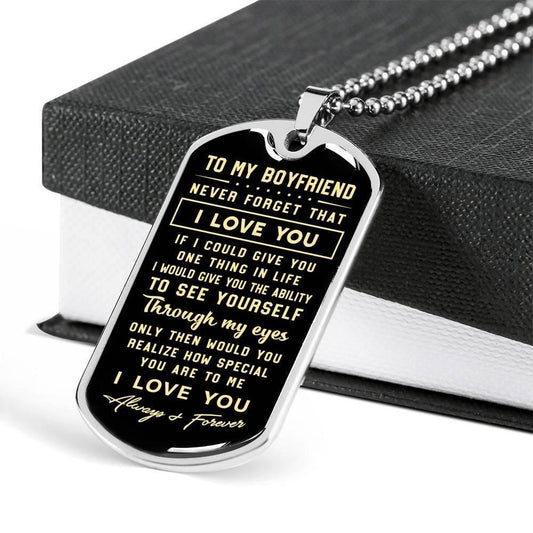 You Realize How Special You Are To Me Dog Tag Military Chain Necklace Gift For Him